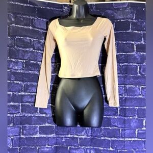 Women's Cream Long Sleeve Top